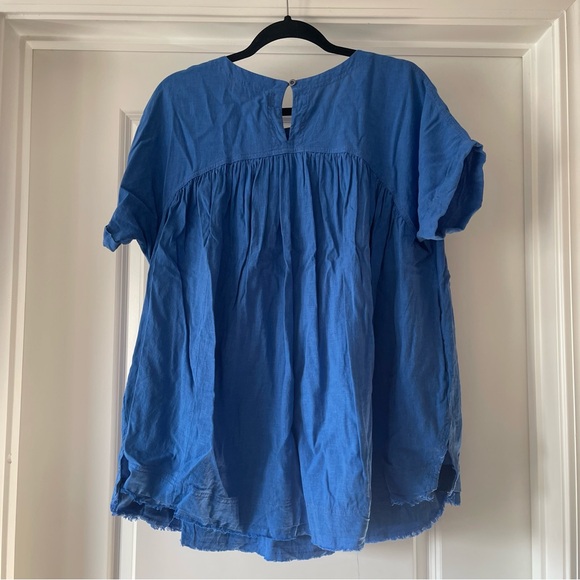 We The Free Free People Blue tunic top with pockets XS - Picture 2 of 7
